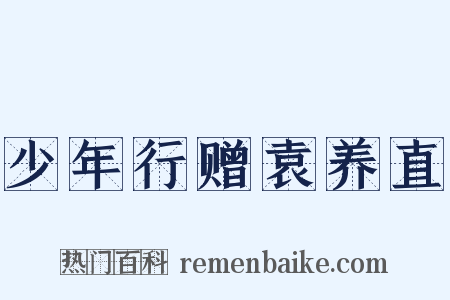 少年行赠袁养直是什么意思的图片